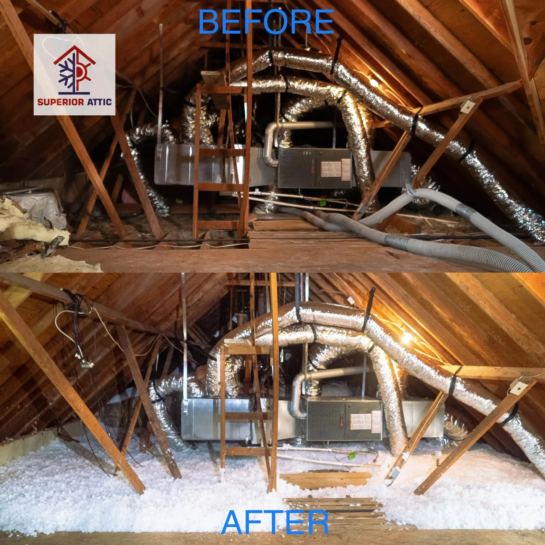 Full Attic Restoration — Fiberglass