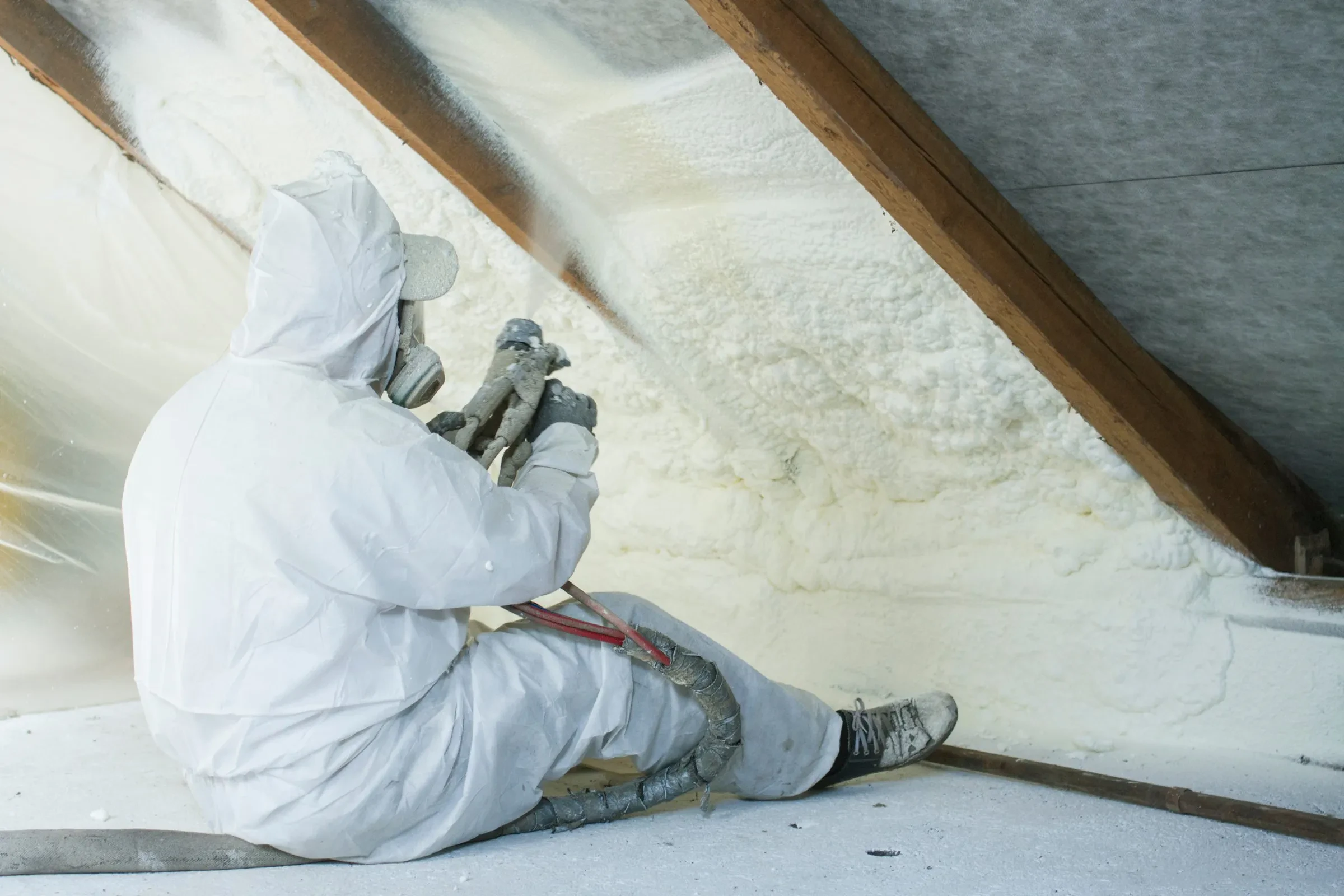 Superior Attic spray foam installation in Justin
